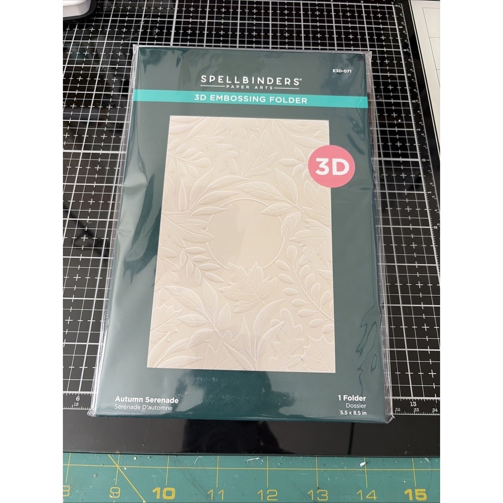 Spellbinders 3D Embossing Folder - Serenade of Autumn Collection E3D-071 New